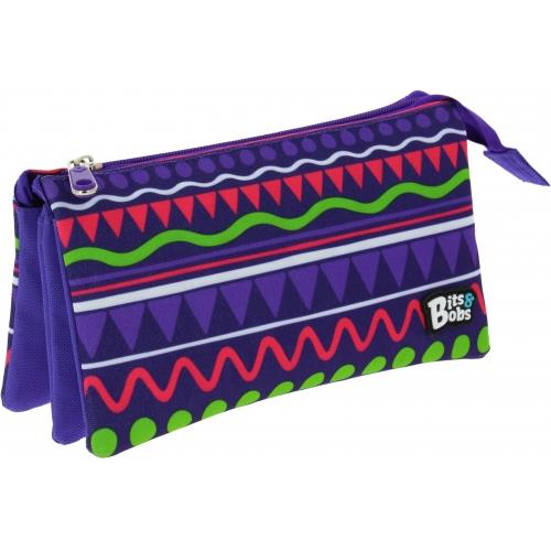 Estuche escolar portatodo triple Bits & Bobs ZigZag