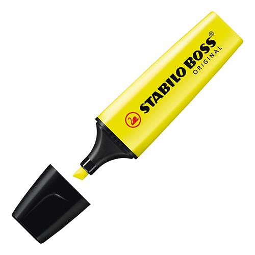 Marcador fluorescente amarillo stabilo boss 70/24