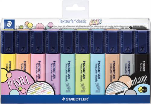Estuche 10 marcadores textsurfer classic pastel y vintage colores surtidos