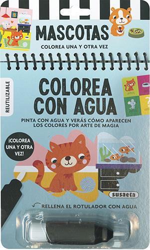 Colorea con agua. Mascotas