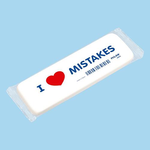 Gomas 4806 miga de pan flexible biselada gigante I love Mistakes